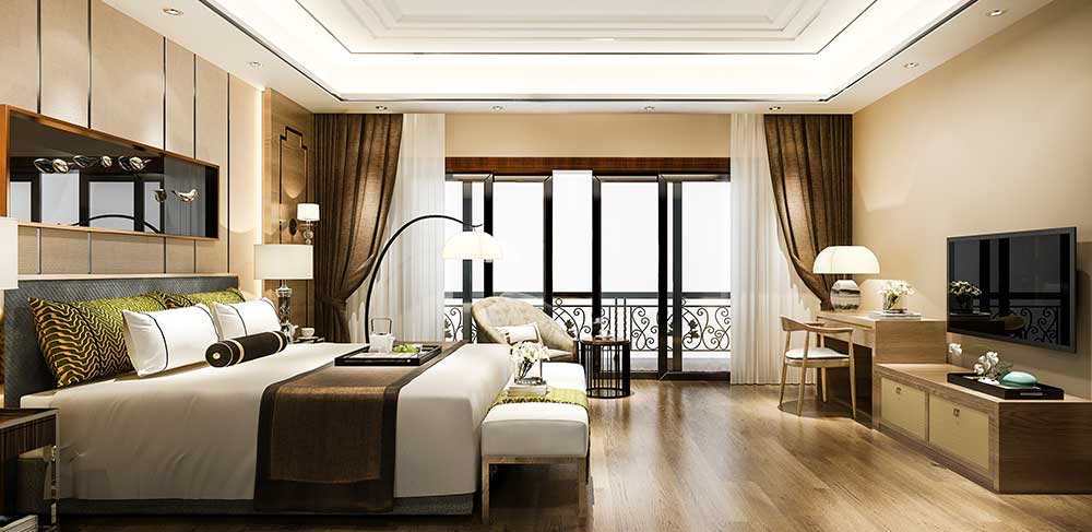 Spacious living room design at Mahindra Rainforest